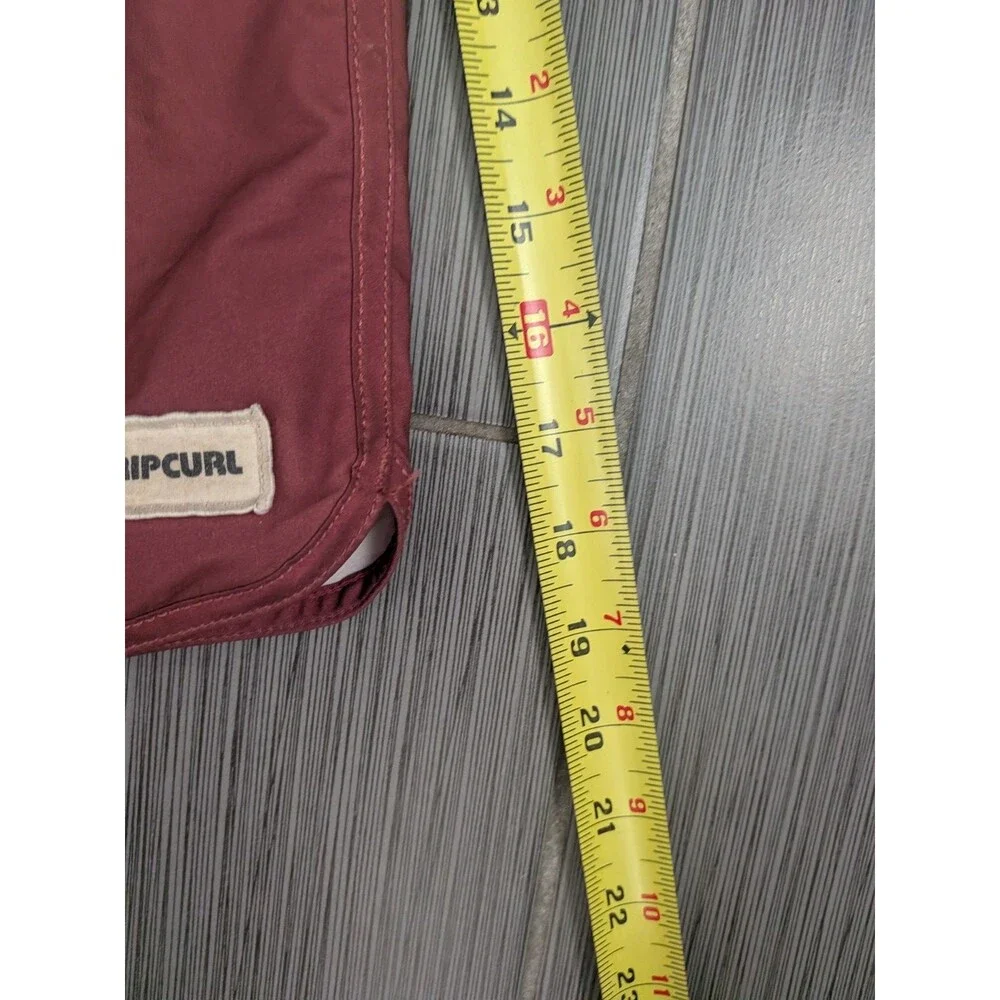 Ripcurl Board Shorts Red Black Gray White Stripe Size 28